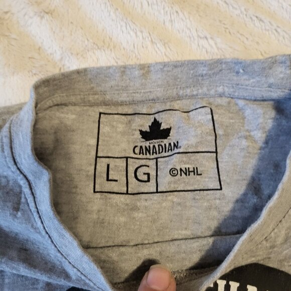 Molson New York Islanders Stanley Cup 83 Men's Large Gray Graphic T shirt - Picture 3 of 5